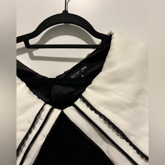 SIster Jane Oversized Collar Velvet Smocked Mini Dress - Picture 5 of 5